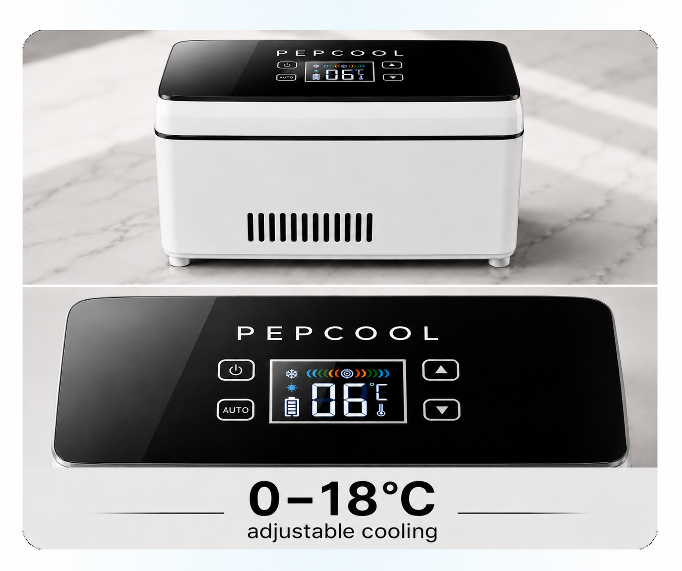 PepCool adjustable cooling display detail