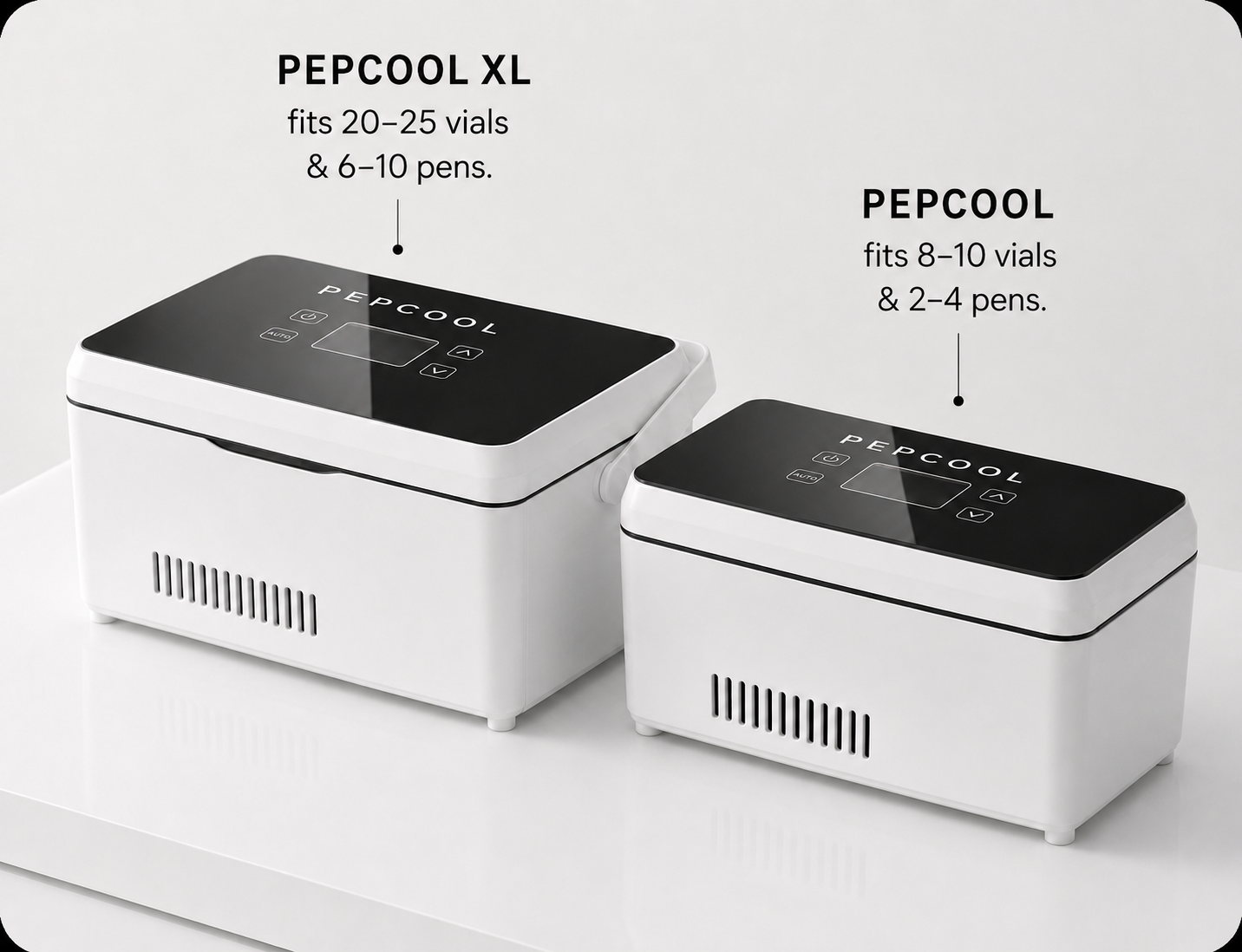 PepCool standard and XL size comparison
